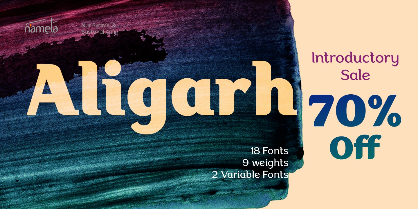 Aligarh Variable Black Italic Font preview